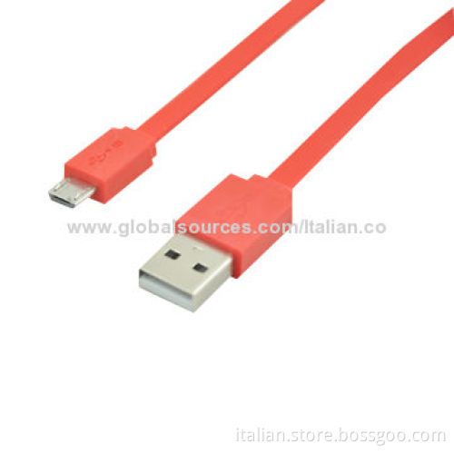 TPE Material Flat USB Data Sync Charging Cables for iPhone 5, 8-pin Connector
